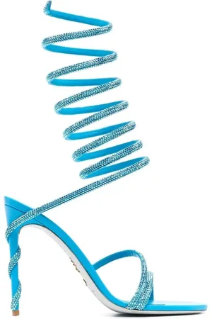 RENE CAOVILLA Dames, Schoenen, Blauw, Maat: 36 EU Satijn