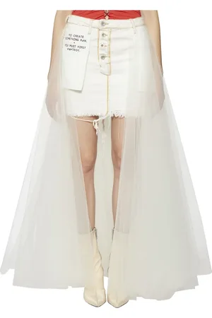 Unravel Project Dames, Rokken, Wit, Maat: W26