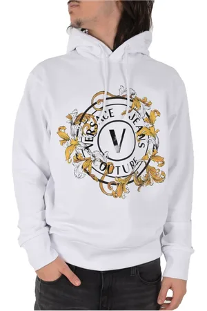 VERSACE Heren, Sweatshirts & Hoodies, Wit, Maat: L Katoen