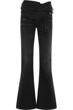 Y / PROJECT Dames, Jeans, Zwart, Maat: W26 Katoen