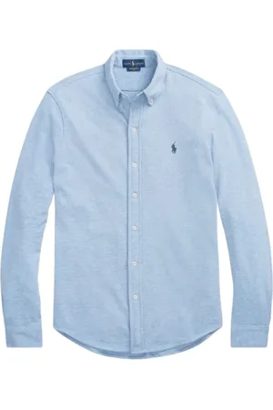Ralph Lauren Heren, Overhemden, Blauw, Maat: M Katoen