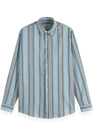 Scotch&Soda Heren, Overhemden, Blauw, Maat: S Katoen