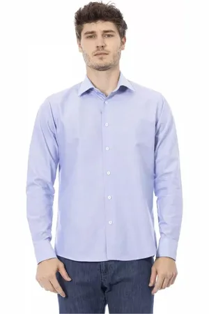 BALDININI Heren, Overhemden, Blauw, Maat: L Katoen