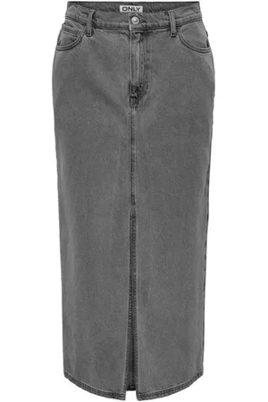ONLY Dames, Rokken, Grijs, Maat: S Denim