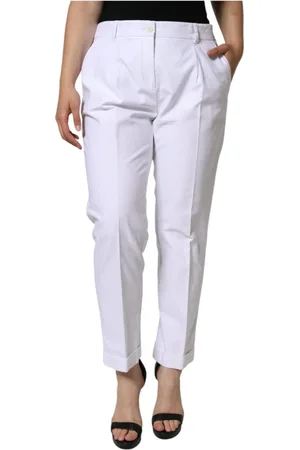 Dolce & Gabbana Dames, Broeken, Wit, Maat: L Katoen