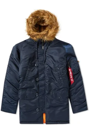 Alpha Industries Heren, Jassen, Blauw, Maat: S Nylon
