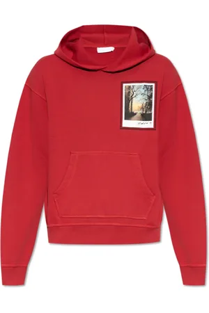 Helmut Lang Heren, Sweatshirts & Hoodies, Rood, Maat: L Katoen