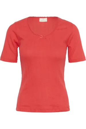 Kaffe Dames, Blouses & Shirts, Rood, Maat: M Katoen