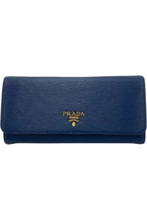 Prada Dames, Pre-owned, Blauw, Maat: ONE Size Leer