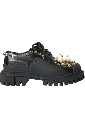 Dolce & Gabbana Dames, Schoenen, Zwart, Maat: 35 1/2 EU Leer