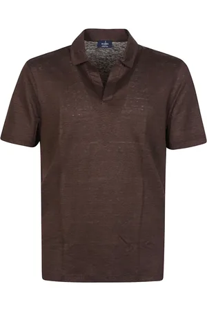 BARBA Heren, Tops, Bruin, Maat: 2XL Linnen