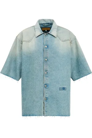 Maison Margiela Heren, Overhemden, Blauw, Maat: M Denim