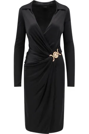 VERSACE Dames, Jurken, Zwart, Maat: 2XS Viscose