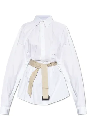 Balenciaga Dames, Blouses & Shirts, Wit, Maat: M Katoen