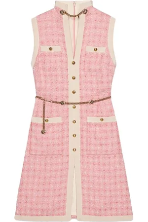 Gucci Dames, Jurken, Roze, Maat: XS Tweed