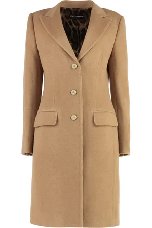 Dolce & Gabbana Dames, Mantels, Bruin, Maat: S Wol