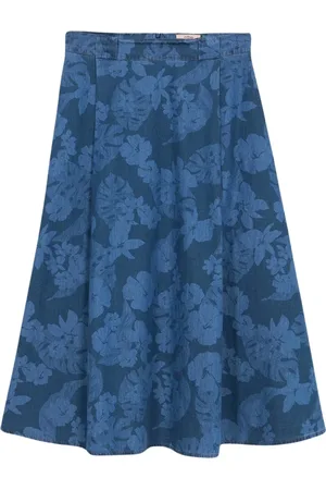 Oltre Dames, Rokken, Blauw, Maat: L Denim