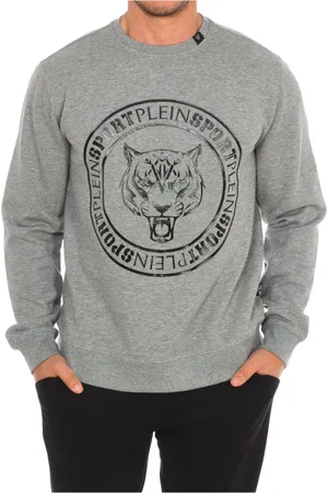 Philipp Plein Heren, Sweatshirts & Hoodies, Grijs, Maat: S Katoen