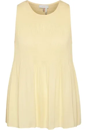 Cinque Dames, Tops, Geel, Maat: XS Poliester