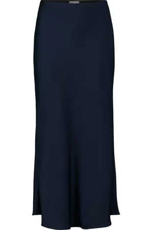 Vera Mont Dames, Rokken, Blauw, Maat: M Satijn