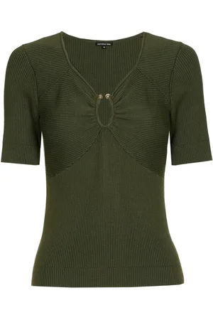 Caroline Biss Dames, Truien, Groen, Maat: 3XL Katoen
