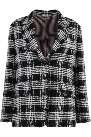 Thom Browne Dames, Jassen, Zwart, Maat: S Tweed
