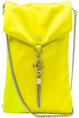 Jimmy Choo Dames, Pre-owned, Geel, Maat: ONE Size Satijn