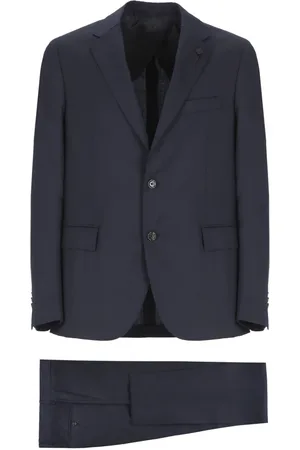LARDINI Heren, Pakken, Blauw, Maat: XL Wol