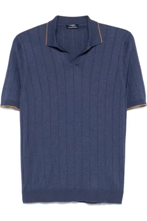 BARBA Heren, Tops, Blauw, Maat: L Zijde