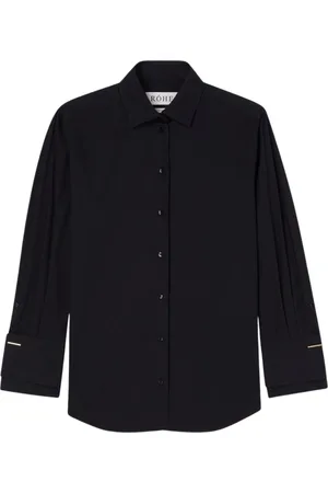 Rohe Dames, Blouses & Shirts, Zwart, Maat: 2XS Katoen