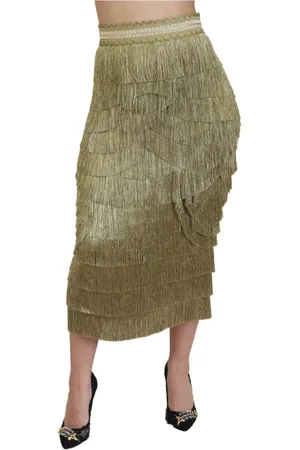 Dolce & Gabbana Dames, Rokken, Geel, Maat: S Zijde