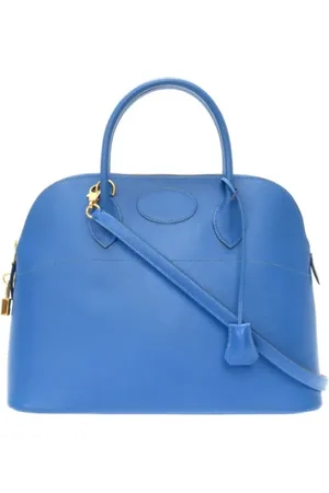 Hermès Dames, Pre-owned, Blauw, Maat: ONE Size Leer