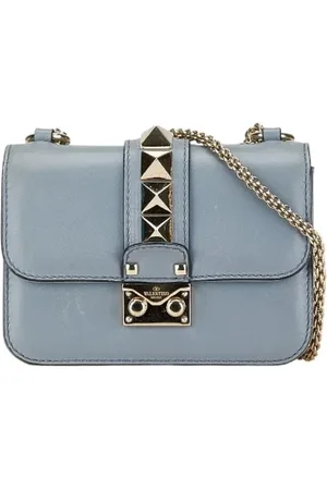 VALENTINO Dames, Pre-owned, Blauw, Maat: ONE Size Leer