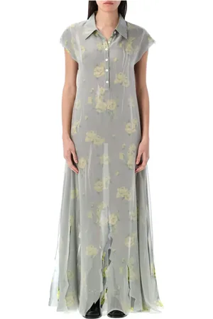 Acne Studios Dames, Jurken, Grijs, Maat: S Poliester
