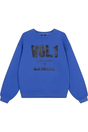 Alix the label Dames, Sweatshirts & Hoodies, Blauw, Maat: L Katoen