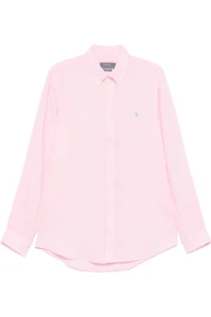 Ralph Lauren Heren, Overhemden, Roze, Maat: L Linnen