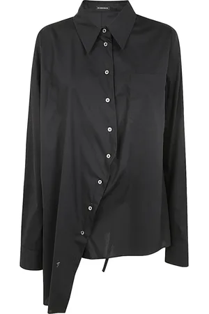ANN DEMEULEMEESTER Dames, Blouses & Shirts, Zwart, Maat: M Katoen
