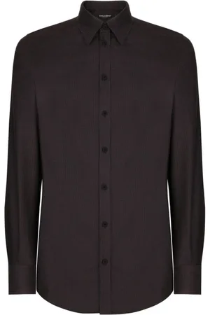 Dolce & Gabbana Heren, Overhemden, Bruin, Maat: M Katoen