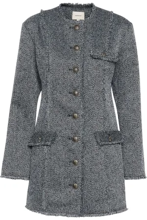 Gestuz Dames, Mantels, Grijs, Maat: XL Wol