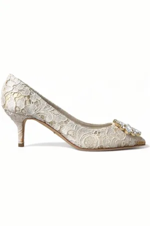 Dolce & Gabbana Dames, Schoenen, Wit, Maat: 41 EU Katoen