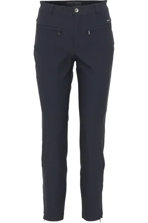 C.ro Dames, Broeken, Blauw, Maat: XL Katoen