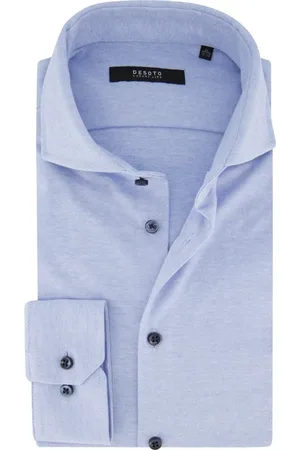 DESOTO Heren, Overhemden, Blauw, Maat: 5XL Katoen
