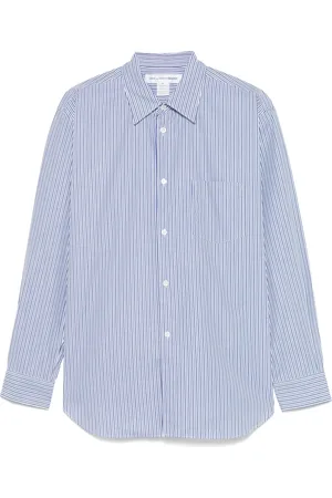 Comme des Garçons Heren, Overhemden, Blauw, Maat: S Katoen