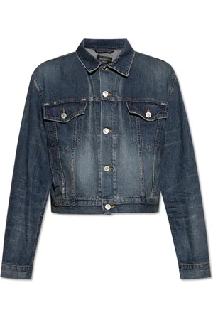 Balenciaga Heren, Jassen, Blauw, Maat: L Denim