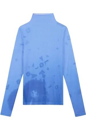 OLAF HUSSEIN Dames, Tops, Blauw, Maat: XS Poliester