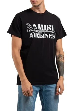 AMIRI Heren, Tops, Zwart, Maat: S Katoen