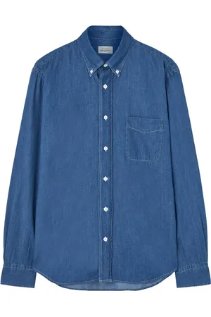 HARTFORD Heren, Overhemden, Blauw, Maat: XL Denim