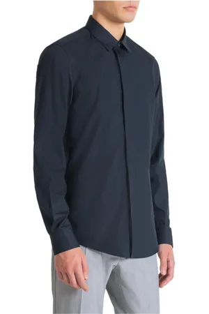 Antony Morato Heren, Overhemden, Blauw, Maat: XL Katoen