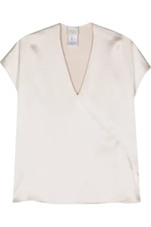 ALYSI Dames, Blouses & Shirts, , Maat: S Satijn