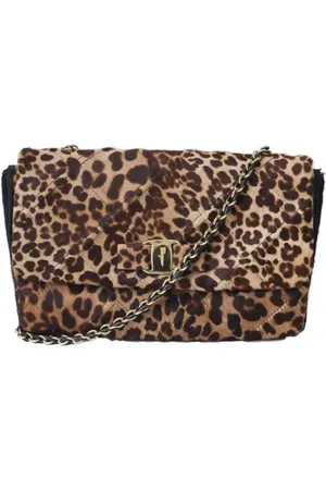 Salvatore Ferragamo Dames, Pre-owned, Bruin, Maat: ONE Size Leer